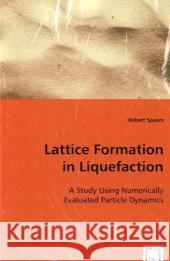 Lattice Formation in Liquefaction Robert Spears 9783639045956 VDM Verlag