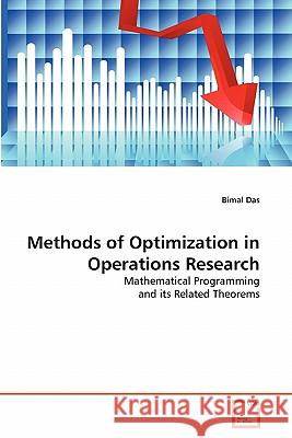 Methods of Optimization in Operations Research Bimal Das 9783639191967 VDM Verlag