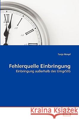 Fehlerquelle Einbringung Tanja Nimpf 9783639269673 VDM Verlag