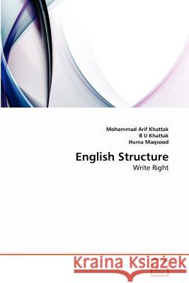 English Structure Mohammad Arif Khattak B. U Huma Maqsood 9783639362107 VDM Verlag