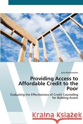 Providing Access to Affordable Credit to the Poor Birkenmaier, Julie 9783639418330