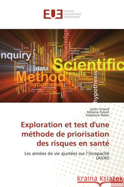 Exploration et test d'une méthode de priorisation des risques en santé : Les années de vie ajustées sur l'incapacité (AVAI) Giraud, Julien; Pubert, Mélanie; Robin, Stéphane 9783639502527