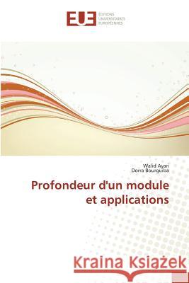 Profondeur d'un module et applications Ayari, Walid; Bourguiba, Dorra 9783639525618