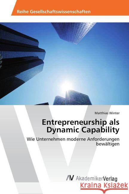 Entrepreneurship als Dynamic Capability : Wie Unternehmen moderne Anforderungen bewältigen Winter, Matthias 9783639884135 AV Akademikerverlag