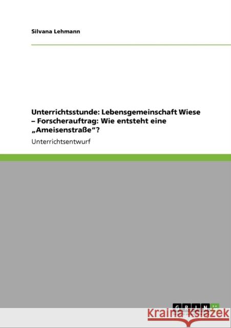 Unterrichtsstunde: Lebensgemeinschaft Wiese - Forscherauftrag: Wie entsteht eine 