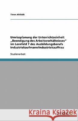 Umrissplanung der Unterrichtseinheit 