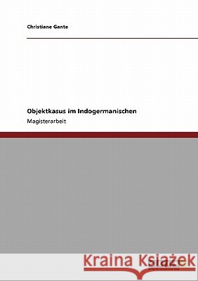 Objektkasus im Indogermanischen Gante, Christiane 9783640181438 Grin Verlag