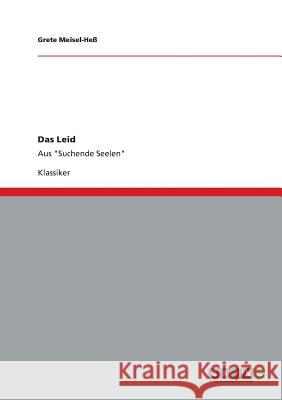 Das Leid: Aus Suchende Seelen Meisel-Heß, Grete 9783640215300 Grin Verlag