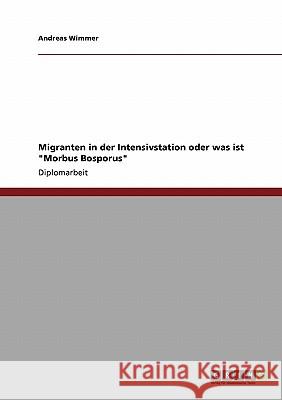 Migranten in der Intensivstation oder was ist Morbus Bosporus Wimmer, Andreas 9783640217779 Grin Verlag