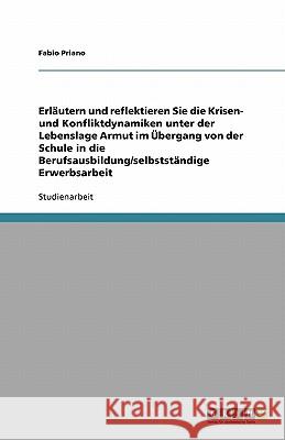 Erläutern und reflektieren Sie die Krisen- und Konfliktdynamiken unter der Lebenslage Armut im Übergang von der Schule in die Berufsausbildung/selbstständige Erwerbsarbeit Fabio Priano 9783640318520 Grin Verlag