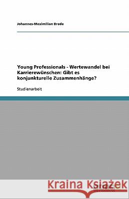 Young Professionals - Wertewandel bei Karrierewünschen: Gibt es konjunkturelle Zusammenhänge? Johannes-Maximilian Brede 9783640423064 Grin Verlag