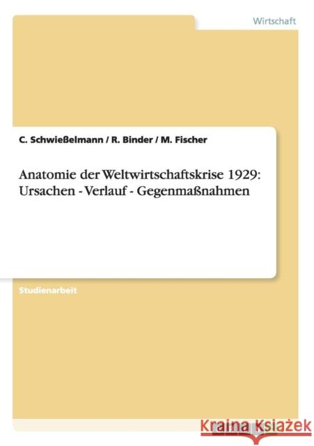 Die Anatomie der Weltwirtschaftskrise 1929. Ursachen, Verlauf, Gegenmaßnahmen Schwießelmann, C. 9783640441129 Grin Verlag