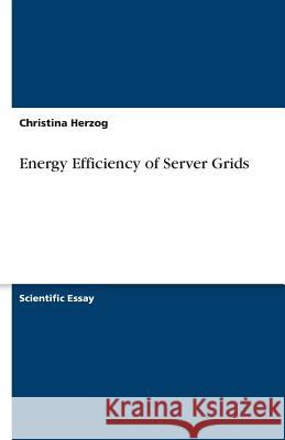 Energy Efficiency of Server Grids Christina Herzog 9783640542819 Grin Verlag