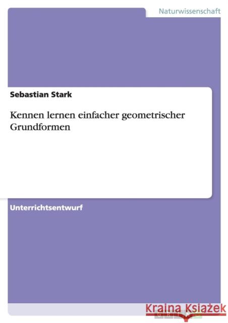 Kennen lernen einfacher geometrischer Grundformen Sebastian Stark 9783640554195 Grin Verlag