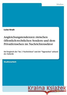 Angleichungstendenzen zwischen öffentlich-rechtlichen Sendern und dem Privatfernsehen im Nachrichtensektor: Ein Vergleich der Sat. 1 Nachrichten und d Knah, Luise 9783640658862