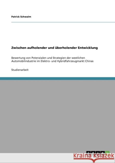 Potenziale und Strategie der westlichen Automobilindustrie im Elektro- und Hybridfahrzeugmarkt Chinas: Zwischen aufholender und überholender Entwicklu Schwalm, Patrick 9783640772179