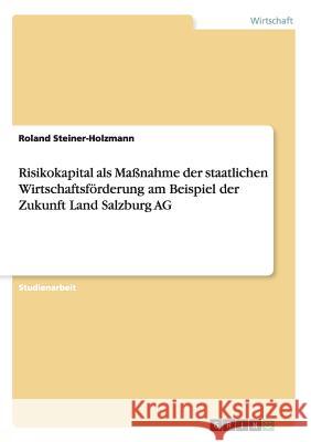 Risikokapital als Maßnahme der staatlichen Wirtschaftsförderung am Beispiel der Zukunft Land Salzburg AG Roland Steiner-Holzmann 9783640837564 Grin Verlag