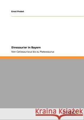 Dinosaurier in Bayern: Von Cetiosauriscus bis zu Sciurumimus Probst, Ernst 9783640889372 Grin Verlag