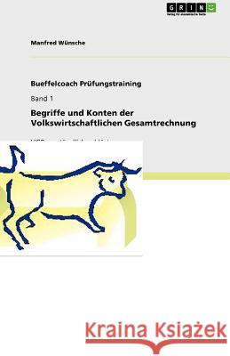 Begriffe und Konten der Volkswirtschaftlichen Gesamtrechnung: VGR verständlich erklärt Wünsche, Manfred 9783640908066 Grin Verlag