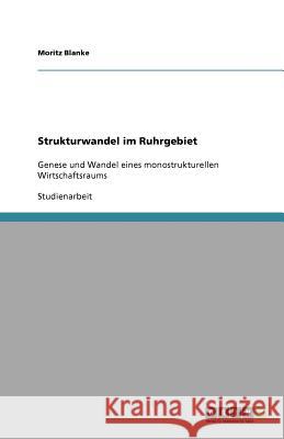 Strukturwandel im Ruhrgebiet Moritz Blanke 9783640929092 Grin Verlag