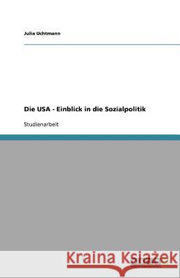 Die USA - Einblick in die Sozialpolitik Julia Uchtmann 9783640934348 Grin Verlag
