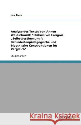 Analyse des Textes von Annen Waldschmidt : 