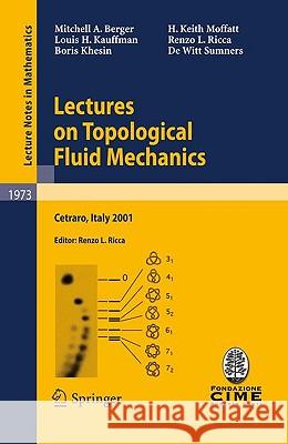 Lectures on Topological Fluid Mechanics: Lectures given at the C.I.M.E. Summer School held in Cetraro, Italy, July 2 - 10, 2001 Mitchell A. Berger, Louis H. Kauffman, Boris Khesin, H. Keith Moffatt, Renzo L. Ricca, De Witt Sumners, Renzo L. Ricca 9783642008368