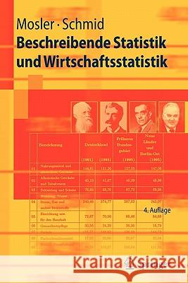 Beschreibende Statistik Und Wirtschaftsstatistik Karl Mosler Friedrich Schmid 9783642015564