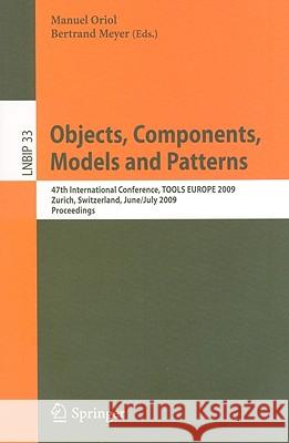 Objects, Components, Models and Patterns Oriol, Manuel 9783642025709 Springer