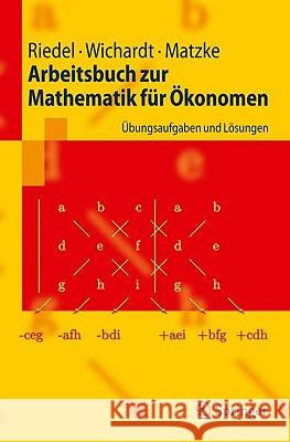 Arbeitsbuch Zur Mathematik Für Ökonomen: Übungsaufgaben Und Lösungen Riedel, Frank 9783642035081 Springer