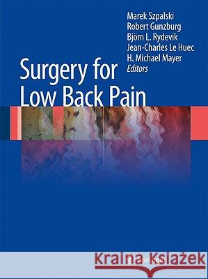 Surgery for Low Back Pain Marek Szpalski 9783642045462 0