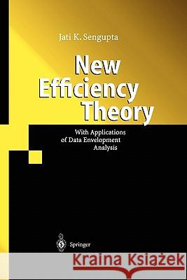 New Efficiency Theory: With Applications of Data Envelopment Analysis Jati Sengupta 9783642057281