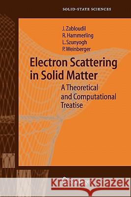 Electron Scattering in Solid Matter: A Theoretical and Computational Treatise Zabloudil, Jan 9783642061387 Not Avail