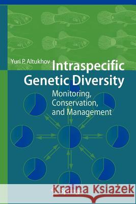 Intraspecific Genetic Diversity: Monitoring, Conservation, and Management Altukhov, Yuri Petrovich 9783642064883 Springer