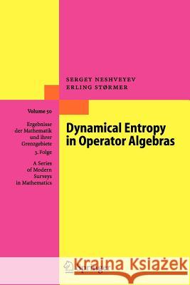 Dynamical Entropy in Operator Algebras Sergey Neshveyev Erling Stormer Erling S 9783642071041