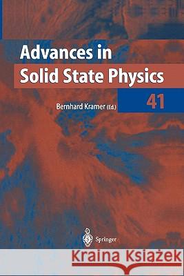 Advances in Solid State Physics Bernhard Kramer 9783642075520