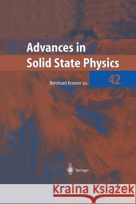 Advances in Solid State Physics Bernhard Kramer 9783642076862