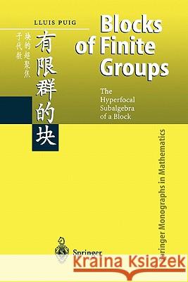 Blocks of Finite Groups: The Hyperfocal Subalgebra of a Block Puig, Lluis 9783642078026