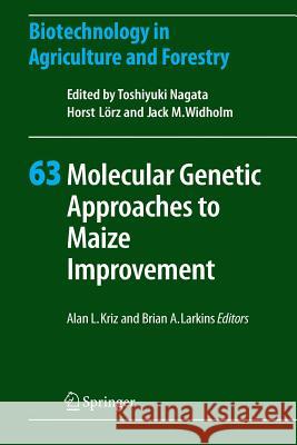 Molecular Genetic Approaches to Maize Improvement Alan L. Kriz Brian A. Larkins 9783642088445 Springer