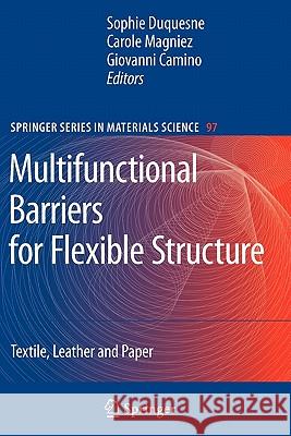 Multifunctional Barriers for Flexible Structure: Textile, Leather and Paper Duquesne, Sophie 9783642091018