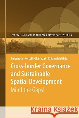 Cross-Border Governance and Sustainable Spatial Development: Mind the Gaps! Leibenath, Markus 9783642098147 Springer