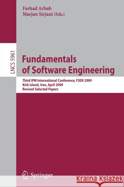 Fundamentals of Software Engineering Arbab, Farhad 9783642116223