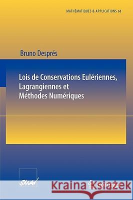 Lois de Conservations Eulériennes, Lagrangiennes Et Méthodes Numériques Després, Bruno 9783642116568