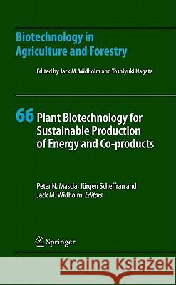 Plant Biotechnology for Sustainable Production of Energy and Co-products Peter N. Mascia, Jürgen Scheffran, Jack M. Widholm 9783642134395