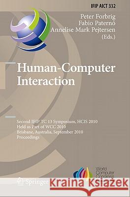 Human-Computer Interaction Forbrig, Peter 9783642152306
