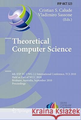Theoretical Computer Science Calude, Christian S. 9783642152399 Not Avail