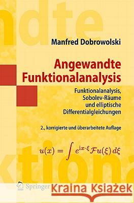 Angewandte Funktionalanalysis: Funktionalanalysis, Sobolev-Räume Und Elliptische Differentialgleichungen Dobrowolski, Manfred 9783642152689