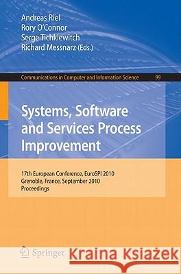 Systems, Software and Services Process Improvement Riel, Andreas 9783642156656 Not Avail