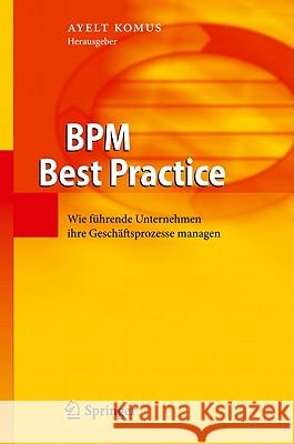 Bpm Best Practice: Wie Führende Unternehmen Ihre Geschäftsprozesse Managen Komus, Ayelt 9783642167249 Not Avail