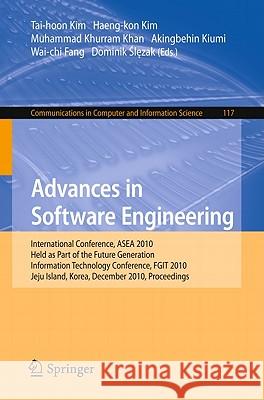 Advances in Software Engineering Kim, Haeng-kon 9783642175770